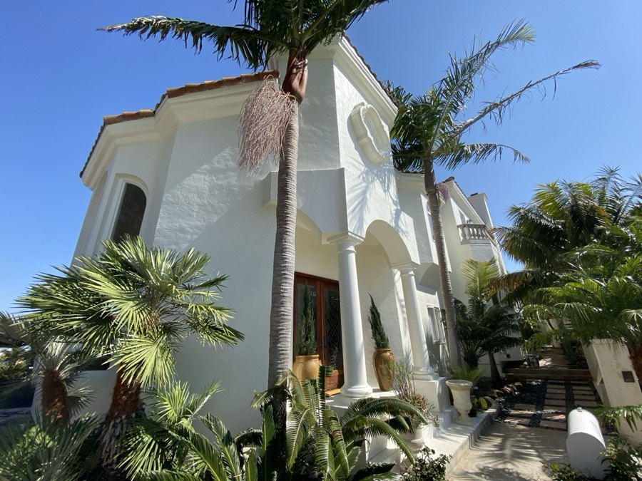 Full exterior repaint, Spanish-style home